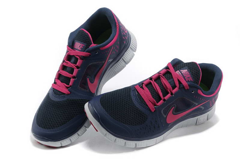 Nike Free run Womens Shoes 5.0 breathable Dark Blue Pink (2)